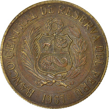 Coin, Peru, Sol, 1967, EF(40-45), Silver Plated Brass, KM:248a