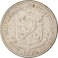 Coin, Philippines, Piso, 1974, EF(40-45), Copper-Nickel-Zinc, KM:203