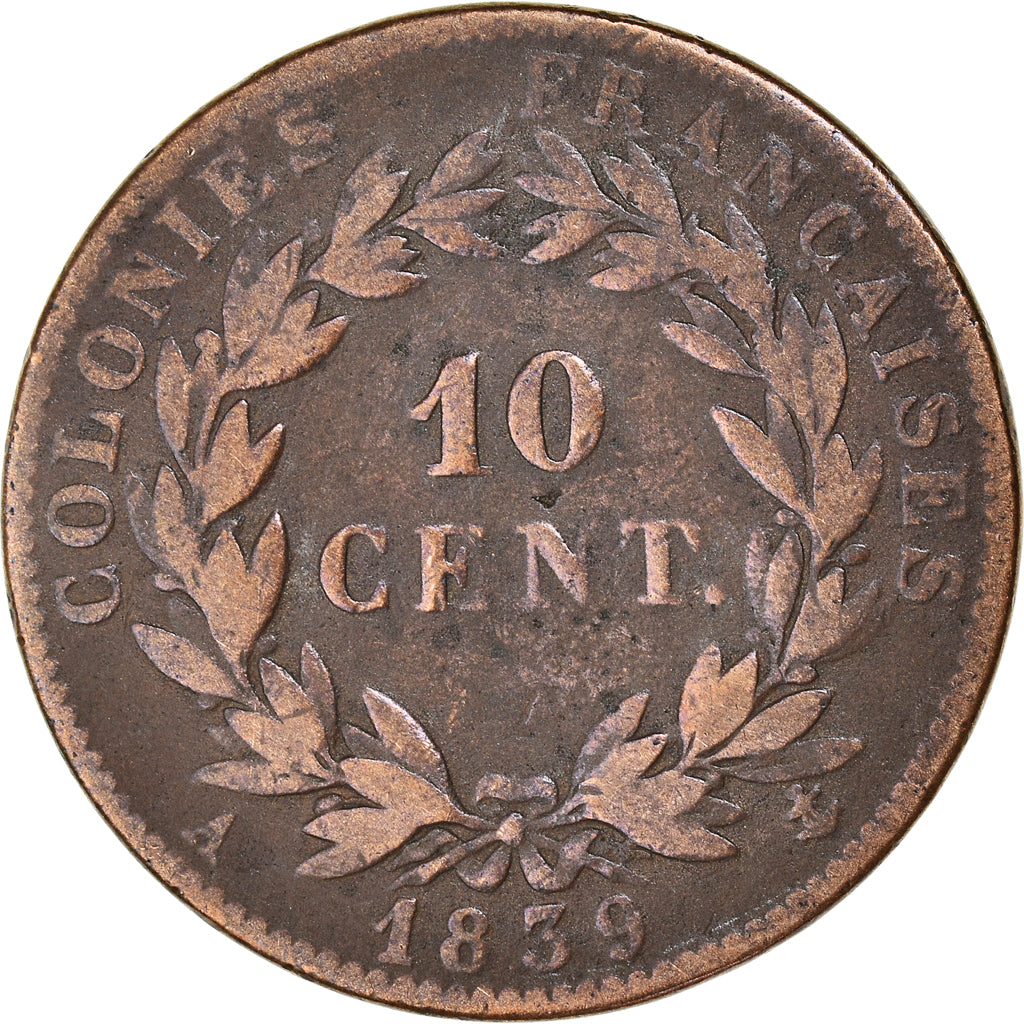 Münze, Französische Kolonien, Louis - Philippe, 10 Centimes, 1839, Paris, S