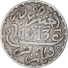 Munten, Marokko, Moulay al-Hasan I, Dirham, 1895/AH1313, Paris, FR+, Zilver