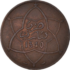 Coin, Morocco, Yusuf, 5 Mazunas, 1921/AH1340, bi-Bariz, Paris, EF(40-45)