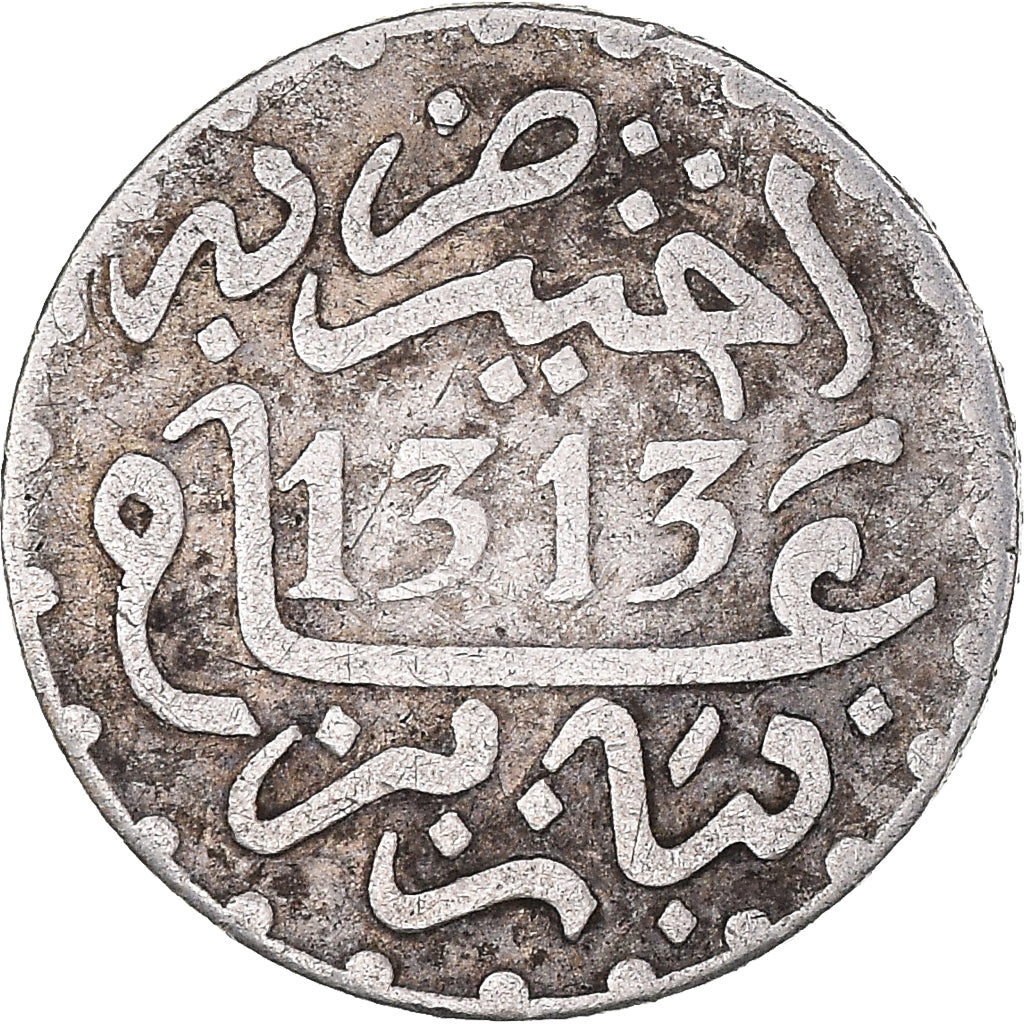 Coin, Morocco, Moulay al-Hasan I, Dirham, 1895/AH1313, Paris, VF(30-35), Silver