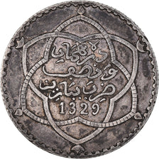Coin, Morocco, 'Abd al-Hafiz, 1/4 Rial, 2-1/2 Dirhams, 1320, bi-Bariz, Paris