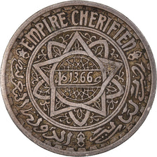 Moneda, Marruecos, Mohammed V, 20 Francs, AH 1366/1946, Paris, BC+, Cobre -