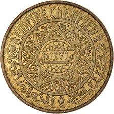 Moneda, Marruecos, Mohammed V, 50 Francs, AH 1371/1952, Paris, EBC, Aluminio -