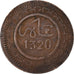 Monnaie, Maroc, 'Abd al-Aziz, Muzuna, 1320, Birmingham, TB+, Bronze, KM:14.1