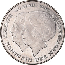 Münze, Niederlande, Beatrix, 2-1/2 Gulden, 1980, VZ, Nickel, KM:201