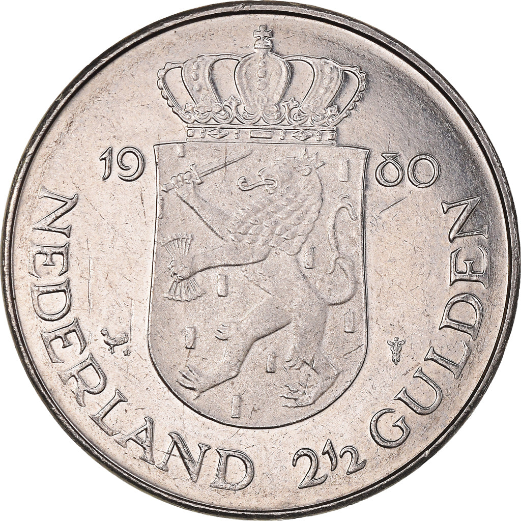 Moneta, Paesi Bassi, Beatrix, 2-1/2 Gulden, 1980, SPL-, Nichel, KM:201