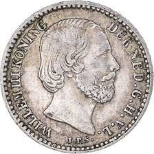 Coin, Netherlands, William III, 10 Cents, 1880, EF(40-45), Silver, KM:80