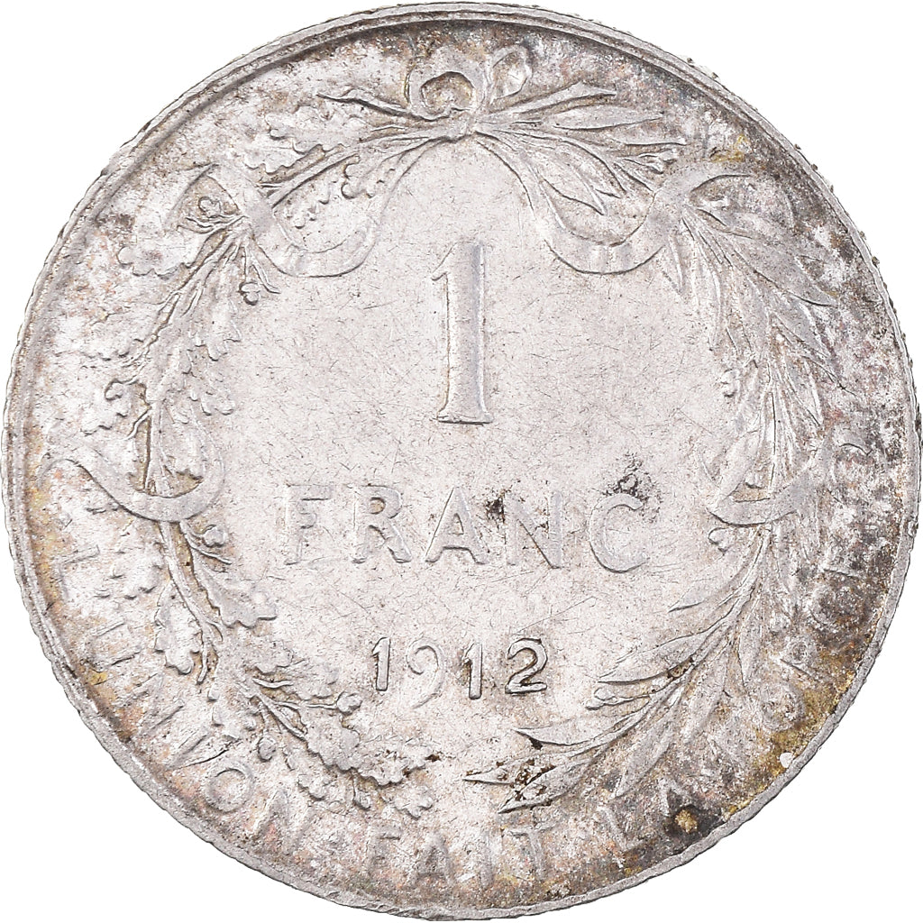 Moneta, Belgio, Albert I, Franc, 1912, BB, Argento, KM:72