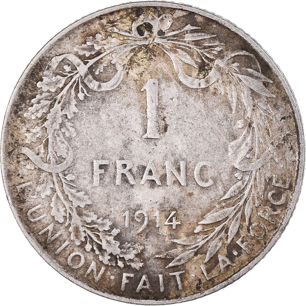 Coin, Belgium, Albert I, Franc, 1914, EF(40-45), Silver, KM:72