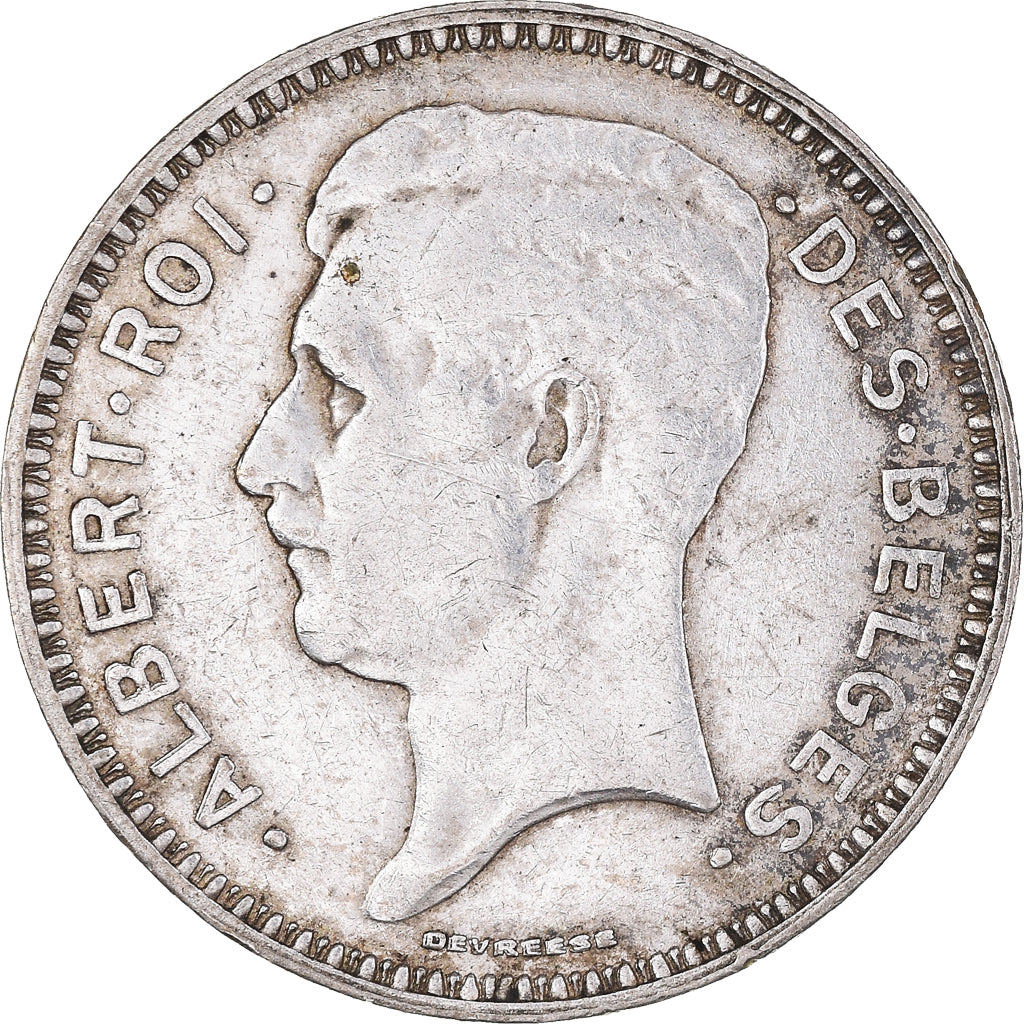 Coin, Belgium, Albert I, 20 Francs, 20 Frank, 1934, EF(40-45), Silver, KM:103.1