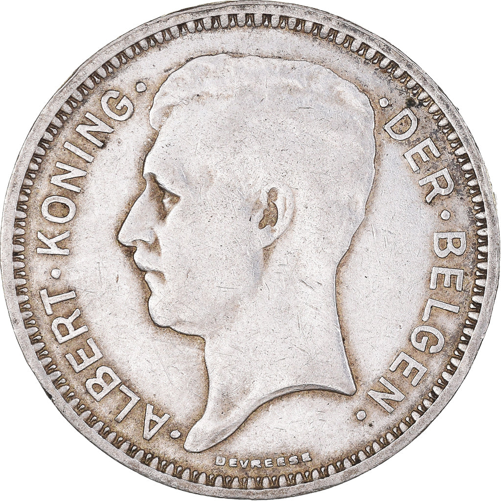 Coin, Belgium, Albert I, 20 Francs, 20 Frank, 1934, EF(40-45), Silver, KM:104.1
