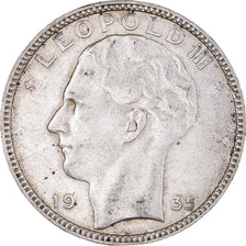 Coin, Belgium, Leopold III, 20 Francs, 20 Frank, 1935, AU(50-53), Silver, KM:105