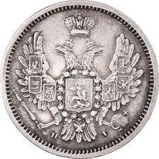 Coin, Russia, Nicholas I, 10 Kopeks, Grivennik, 1855, Saint-Petersburg