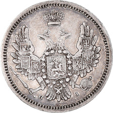 Münze, Russland, Nicholas I, 10 Kopeks, Grivennik, 1855, Saint-Petersburg, SS+