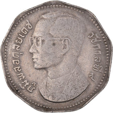 Moneda, Tailandia, Rama IX, 5 Baht, 1972, MBC, Cobre - níquel, KM:98