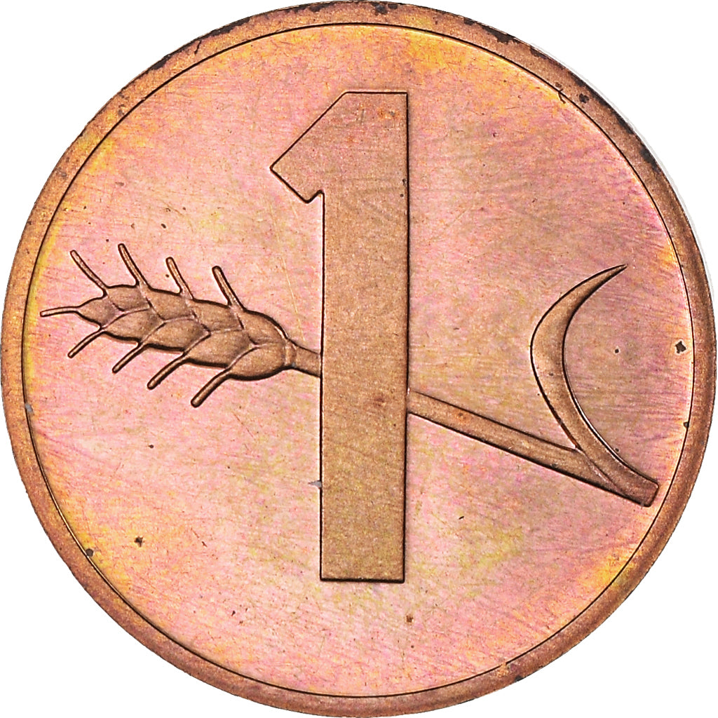 Coin, Switzerland, Rappen, 1980, Bern, Proof, MS(63), Bronze, KM:46