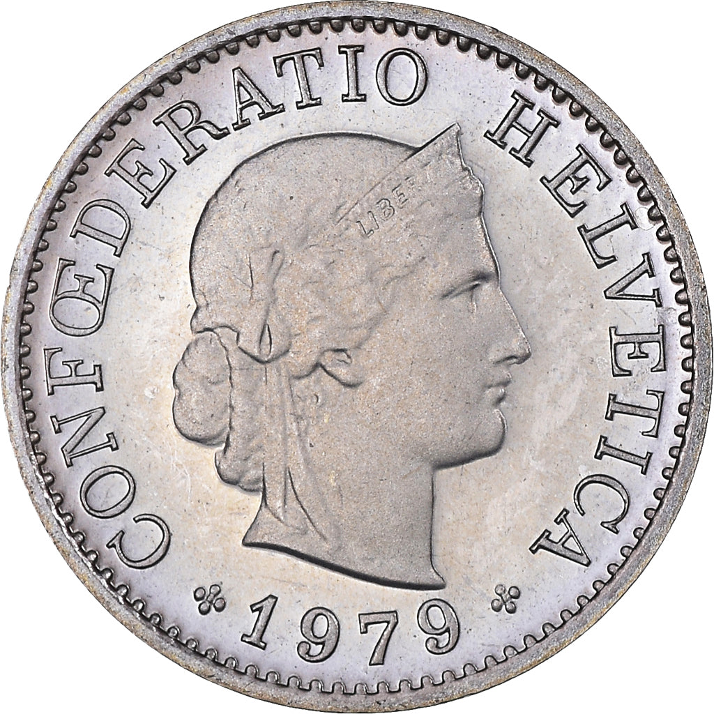 Moneda, Suiza, 5 Rappen, 1979, Bern, Proof, SC, Cobre - níquel, KM:26