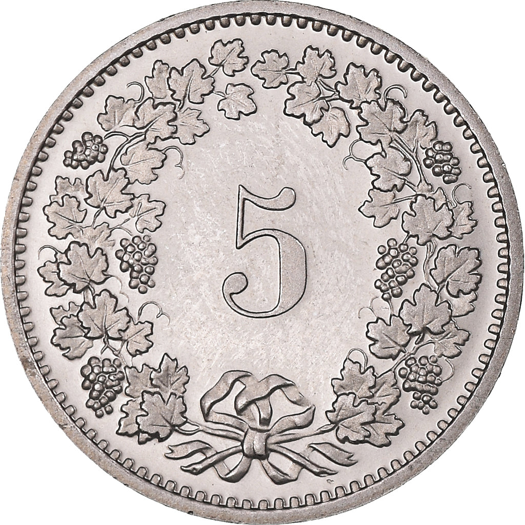 Moneda, Suiza, 5 Rappen, 1980, Bern, Proof, SC, Cobre - níquel, KM:26
