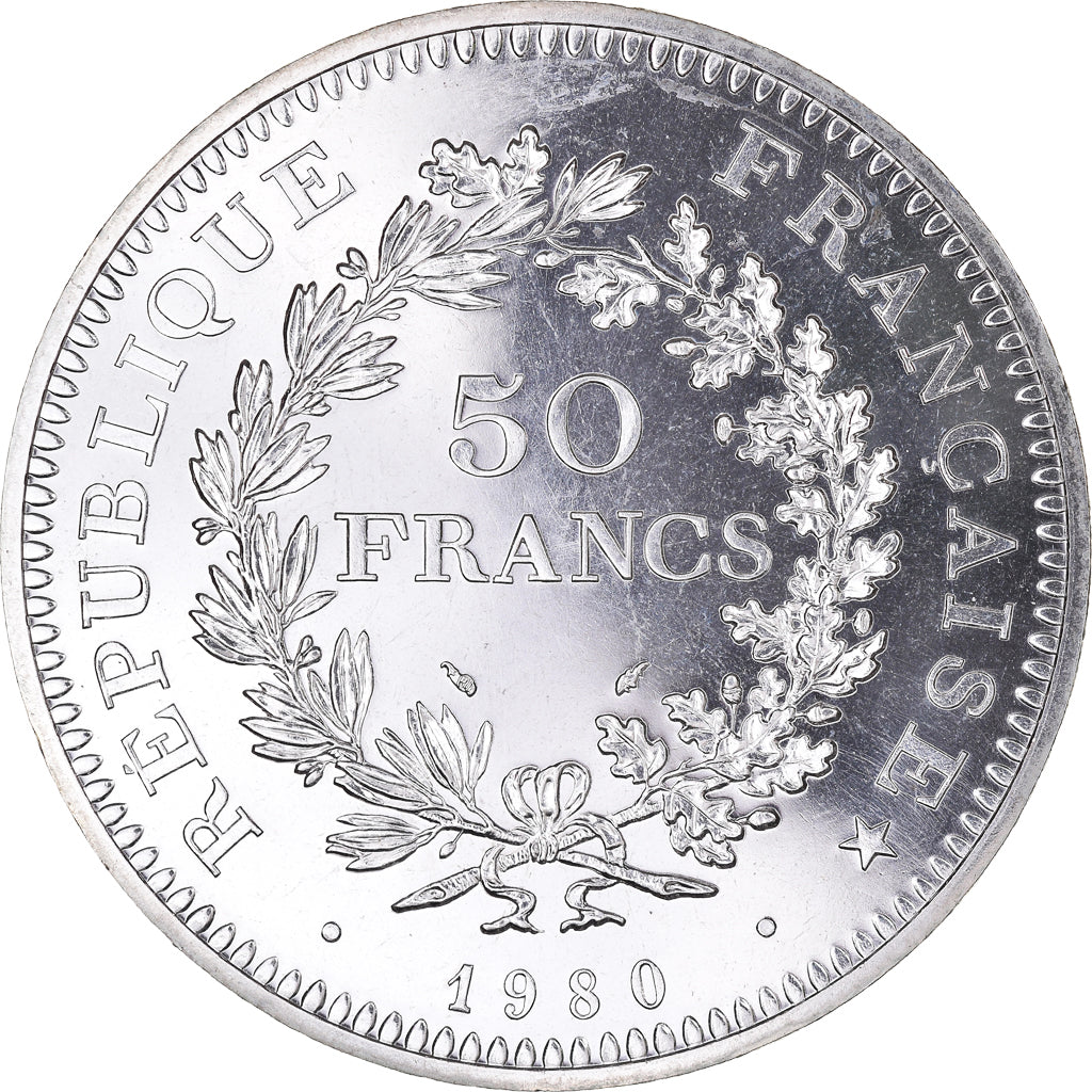 Monnaie, France, Hercule, 50 Francs, 1980, Paris, FDC, Argent, Gadoury:882