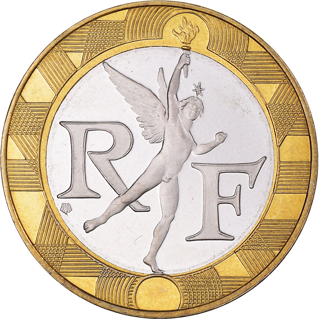 Moneta, Francia, Génie, 10 Francs, 2001, Paris, Proof, FDC, Bi-metallico