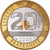 Moneta, Francja, Mont Saint Michel, 20 Francs, 2001, Paris, Proof, MS(65-70)