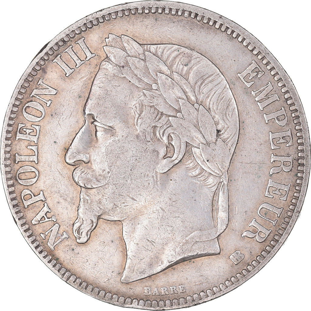 Coin, France, Napoleon III, 5 Francs, 1868, Strasbourg, EF(40-45), Silver