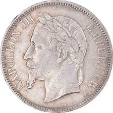 Coin, France, Napoleon III, 5 Francs, 1868, Strasbourg, EF(40-45), Silver