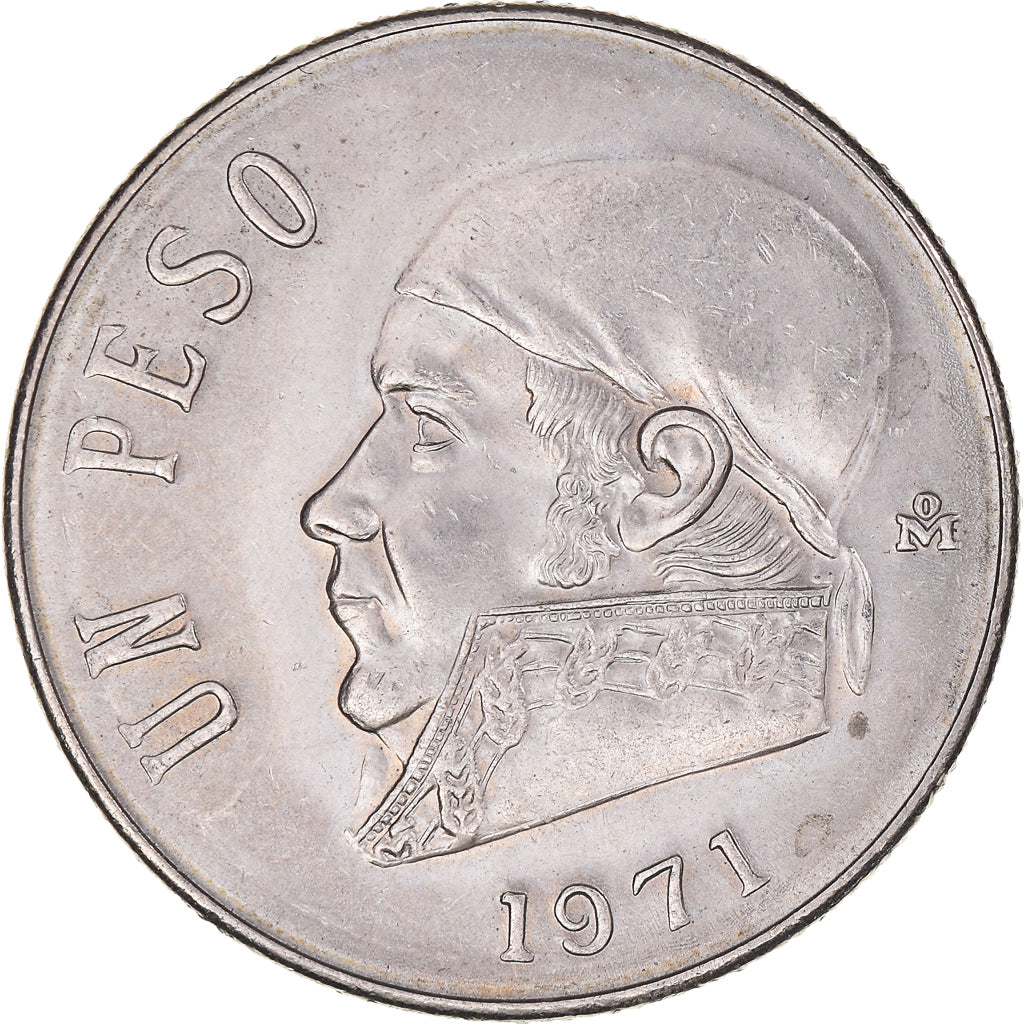 Moneta, Messico, Peso, 1971, Mexico City, SPL-, Rame-nichel, KM:460