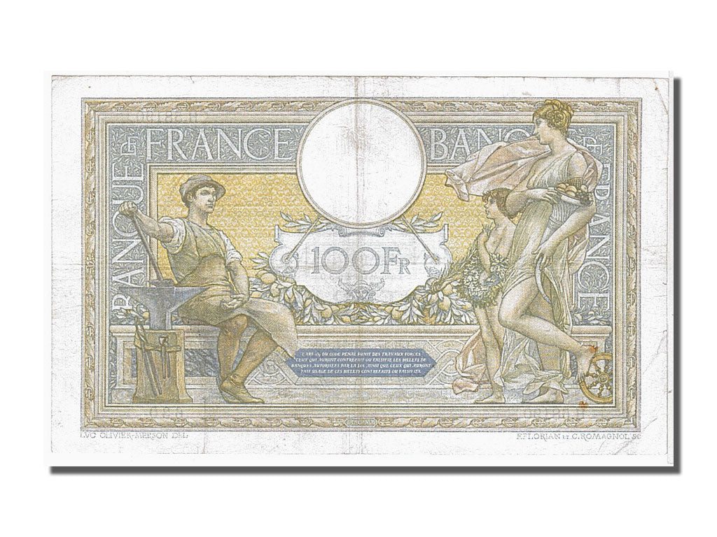 Francia, 100 Francs, 100 F 1908-1939 ''Luc Olivier Merson'', 1938, KM:86b, 19...