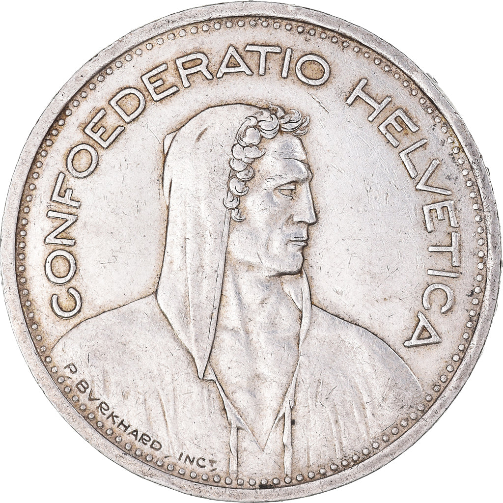 Coin, Switzerland, 5 Francs, 1953, Bern, AU(50-53), Silver, KM:40