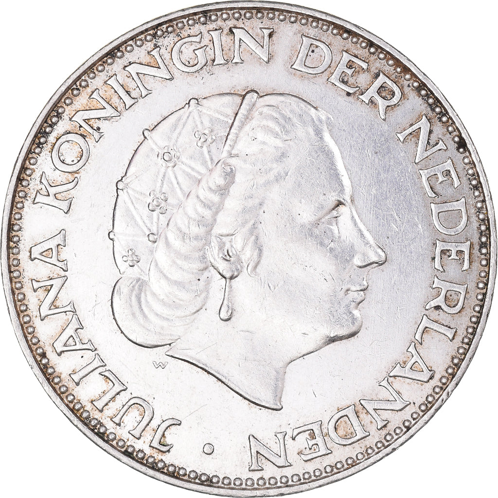 Monnaie, Pays-Bas, Juliana, 2-1/2 Gulden, 1961, TTB+, Argent, KM:185
