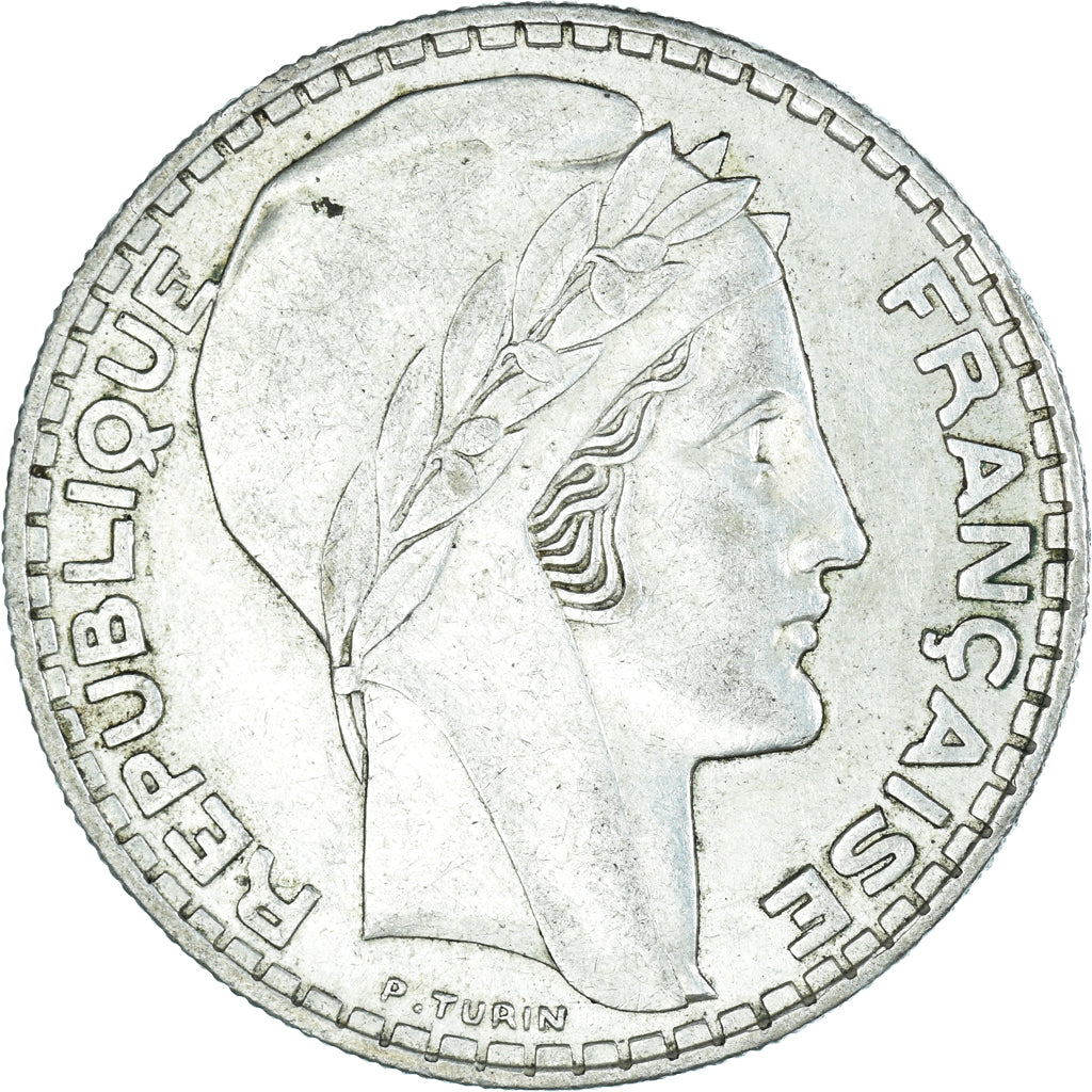 Moneta, Francia, Turin, 20 Francs, 1938, Paris, BB+, Argento, KM:879