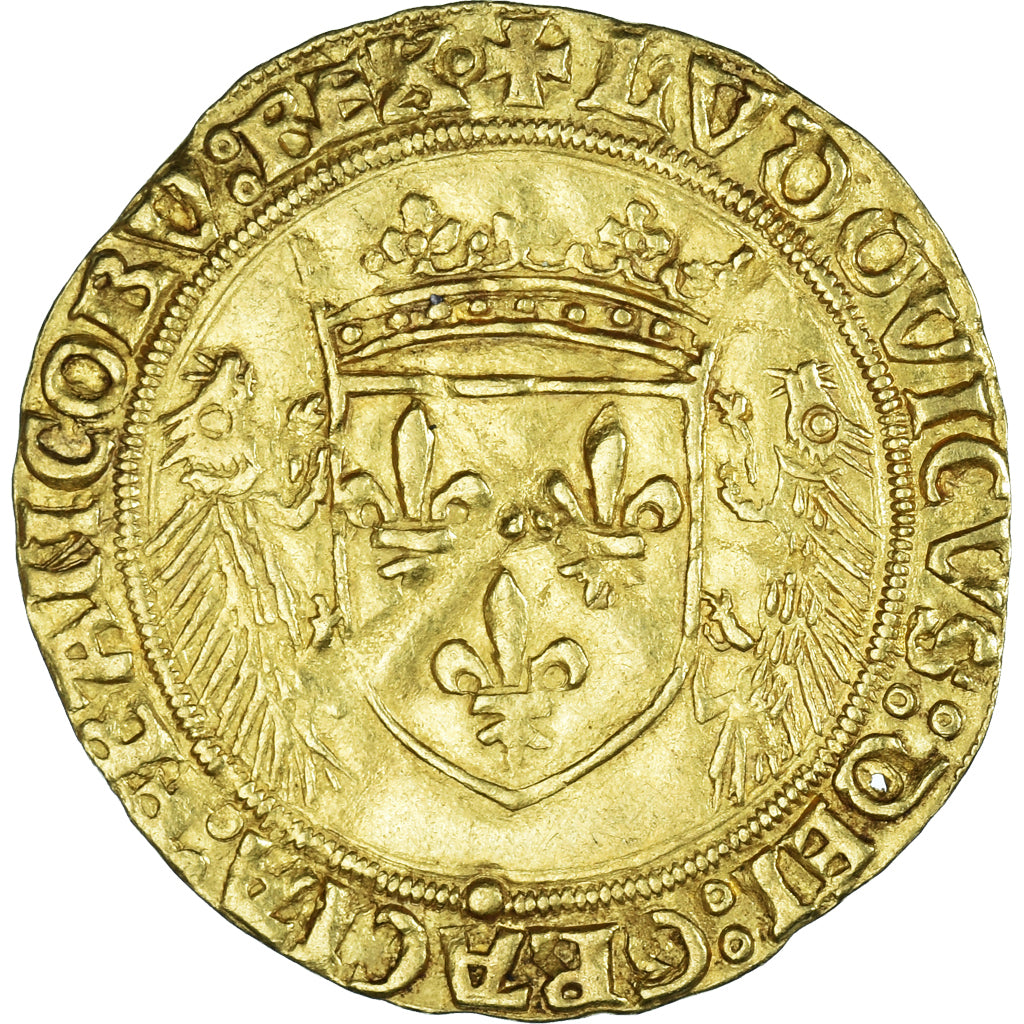 Moneta, Francja, Louis XII, Ecu d'or aux Porcs-Epics, 1498-1514, Rouen