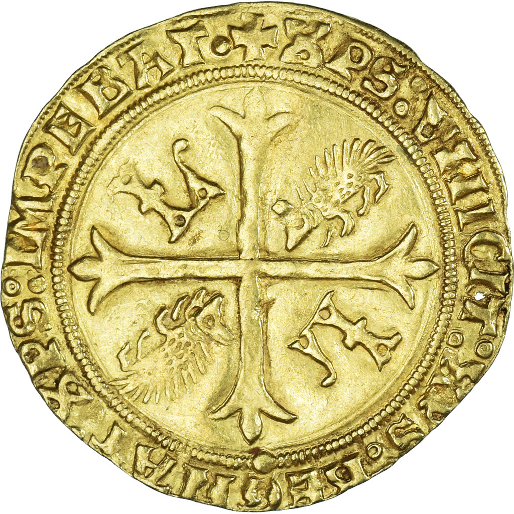 Moneta, Francja, Louis XII, Ecu d'or aux Porcs-Epics, 1498-1514, Rouen