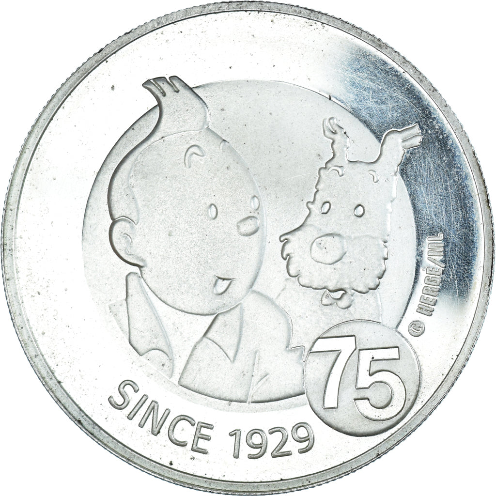 Belgium, 10 Euro, TINTIN HERGE, 2004, Proof, MS(60-62), Silver, KM:236