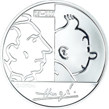Belgium, 20 Euro, TINTIN HERGE, 2007, Proof, MS(65-70), Silver, KM:262