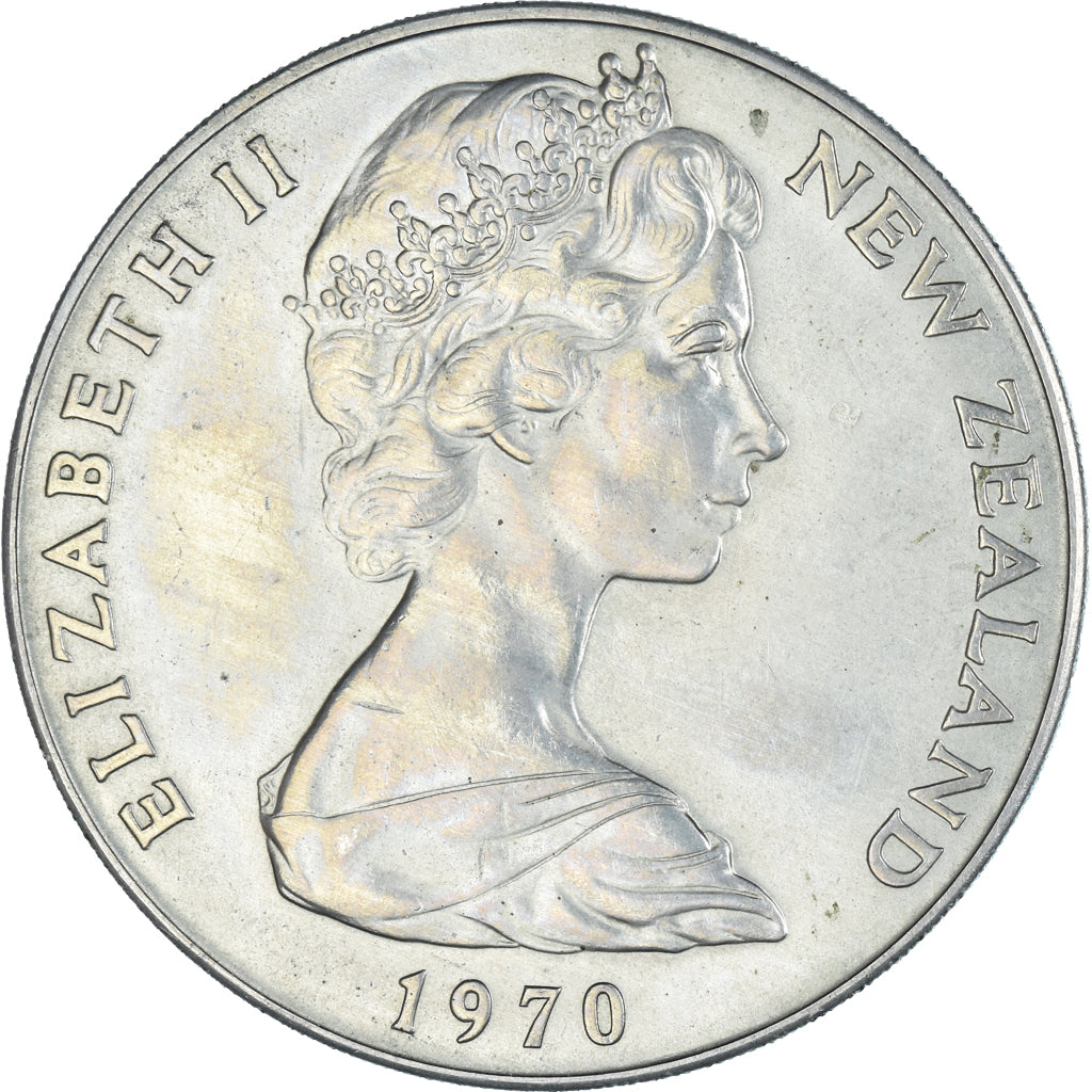Munten, Nieuw Zeeland, Elizabeth II, Dollar, 1970, ZF+, Cupro-nikkel, KM:42