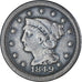 Moneta, USA, Braided Hair Cent, Cent, 1849, Philadelphia, EF(40-45), Miedź