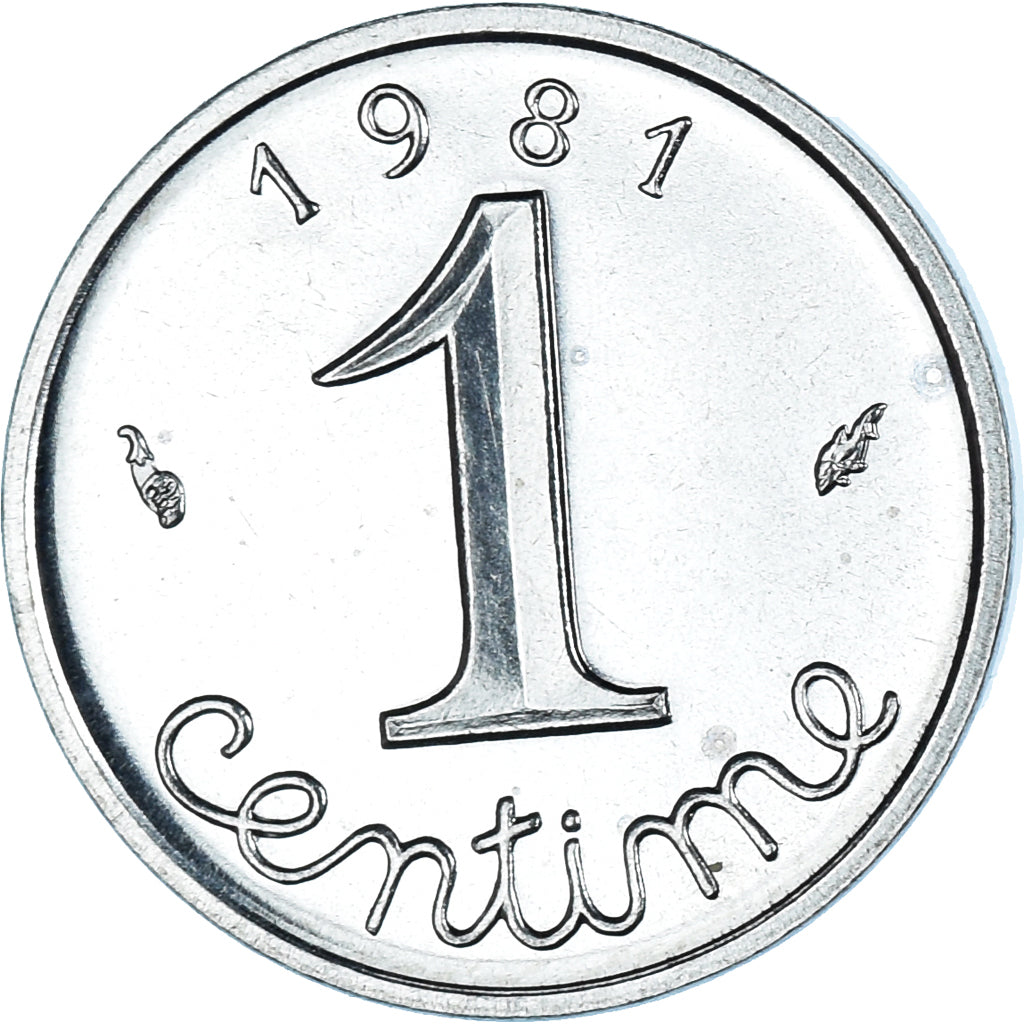 Coin, France, Épi, Centime, 1981, Paris, MS(65-70), Stainless Steel, KM:928