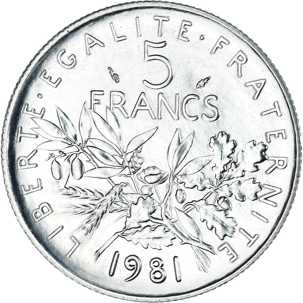 Monnaie, France, Semeuse, 5 Francs, 1981, Paris, FDC, Nickel Clad Copper-Nickel