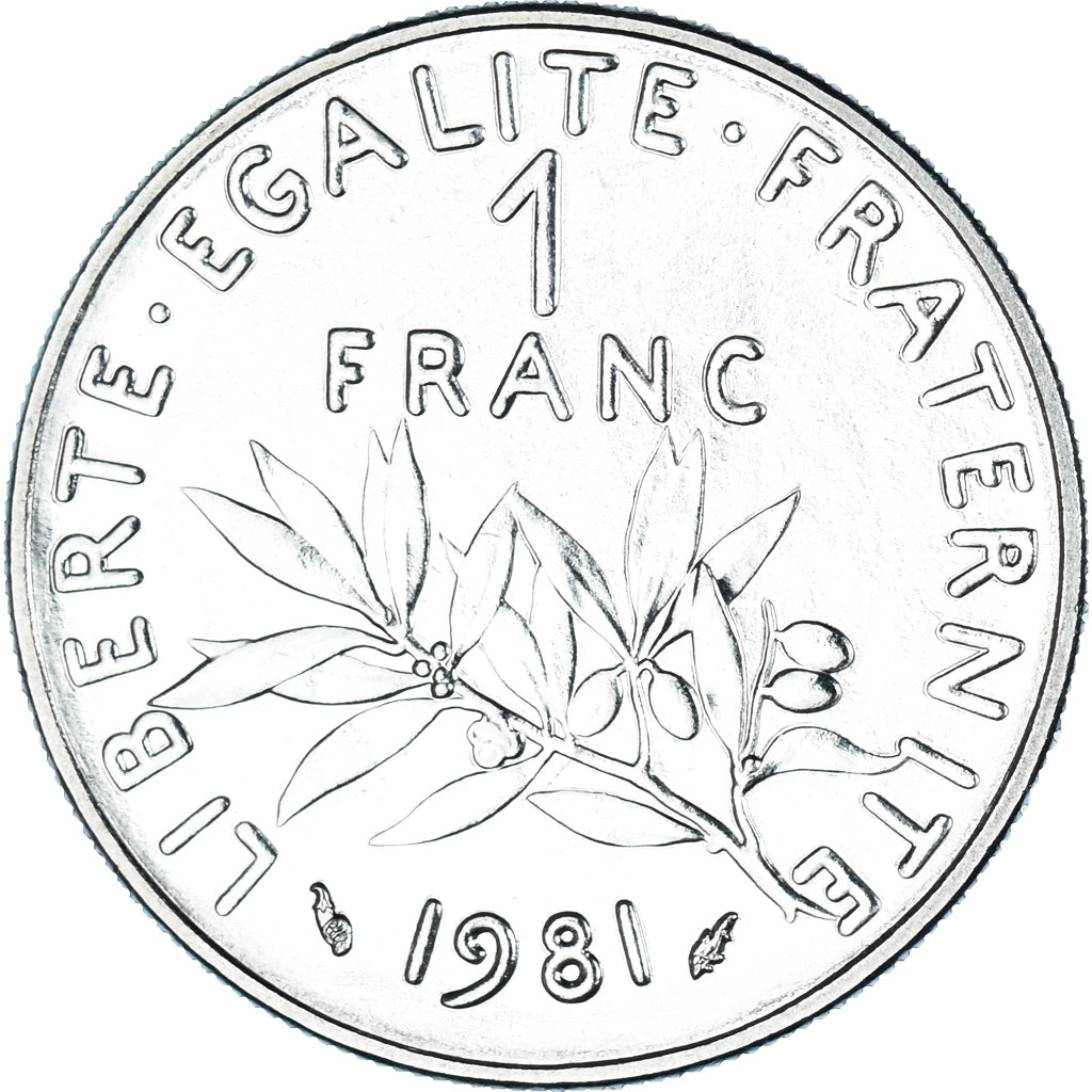 Coin, France, Semeuse, Franc, 1981, Paris, MS(65-70), Nickel, KM:925.1