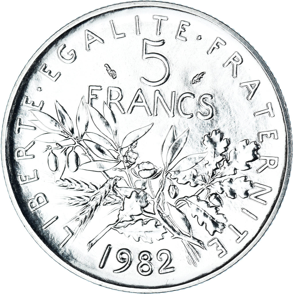 Coin, France, Semeuse, 5 Francs, 1982, Paris, MS(65-70), Nickel Clad