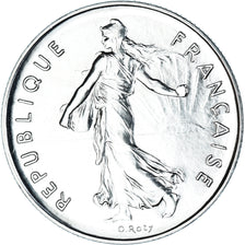 Moeda, França, Semeuse, 5 Francs, 1977, Paris, MS(65-70), Cobre-Níquel