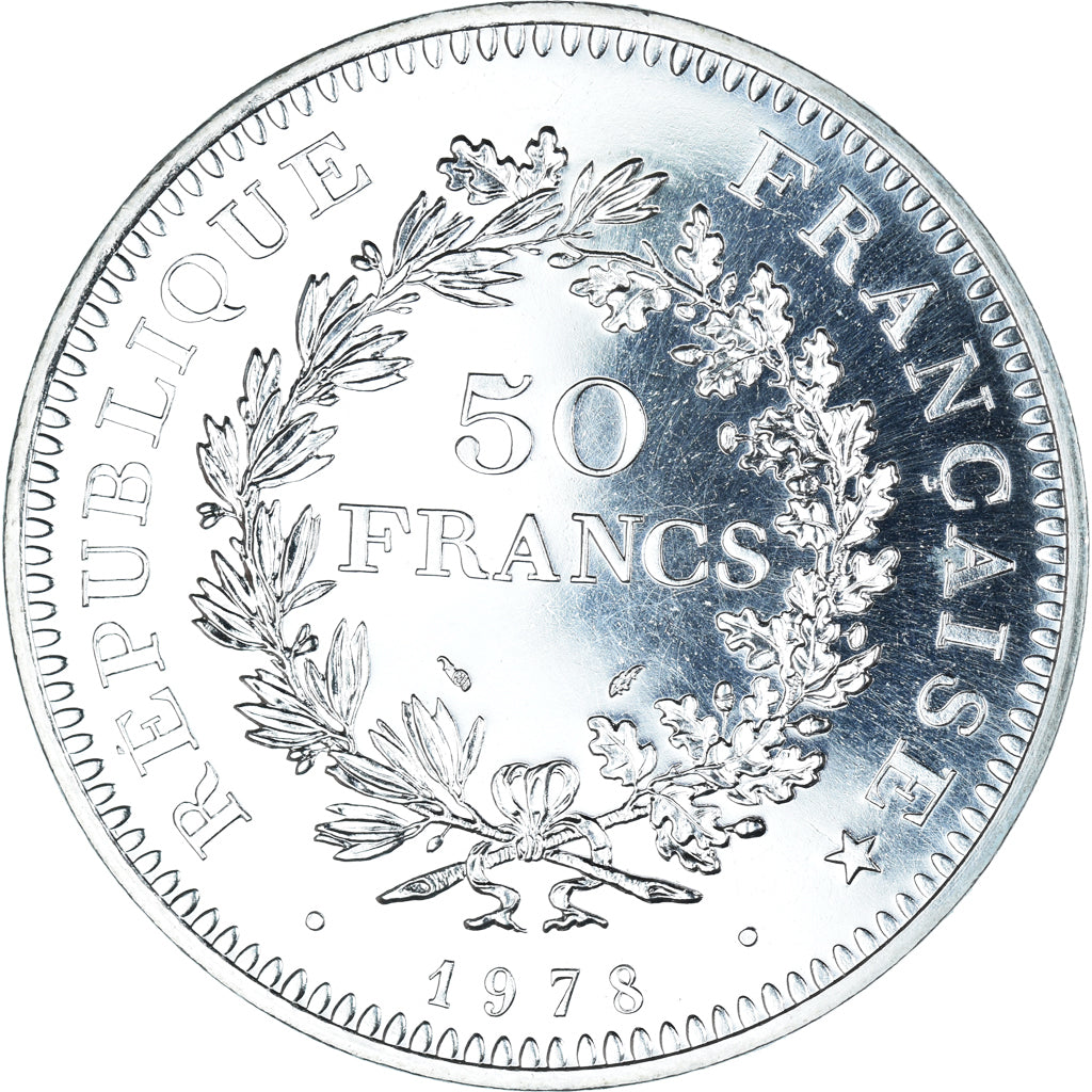 Moneta, Francia, Hercule, 50 Francs, 1978, Paris, FDC, Argento, KM:941.1