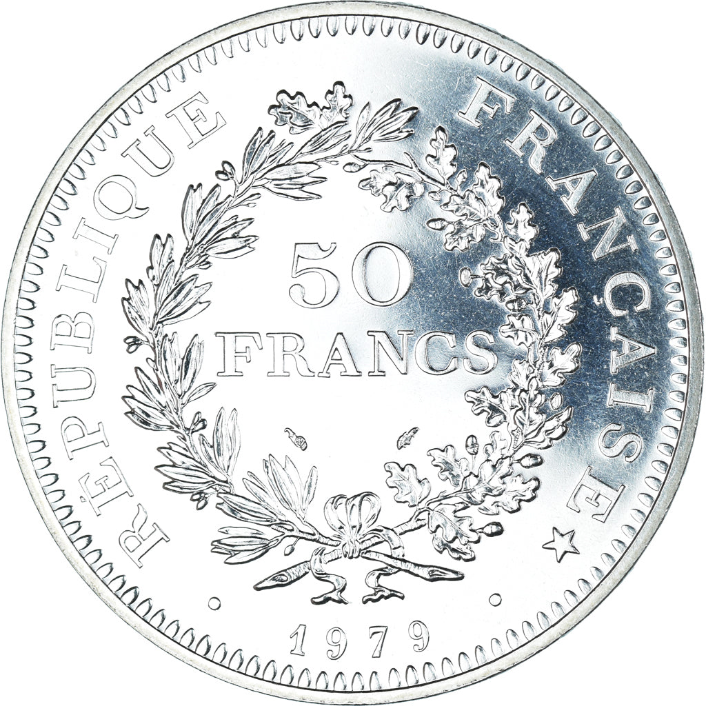 Coin, France, Hercule, 50 Francs, 1979, Paris, MS(65-70), Silver, KM:941.1