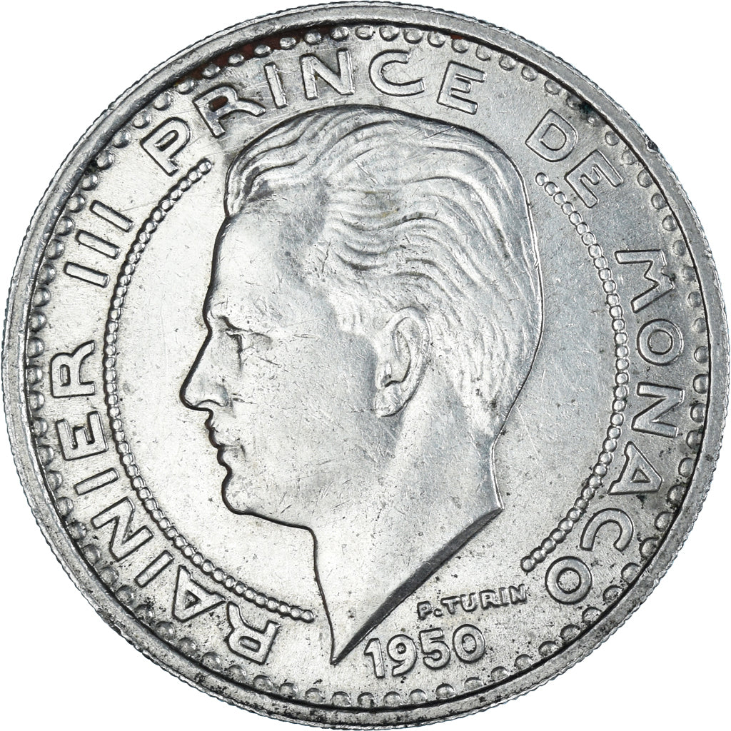 Moneta, Monaco, Rainier III, 100 Francs, Cent, 1950, BB+, Rame-nichel, KM:133