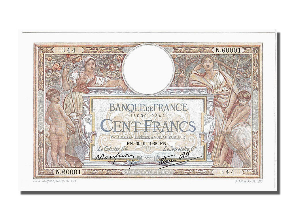 100 Francs Luc Olivier Merson type 