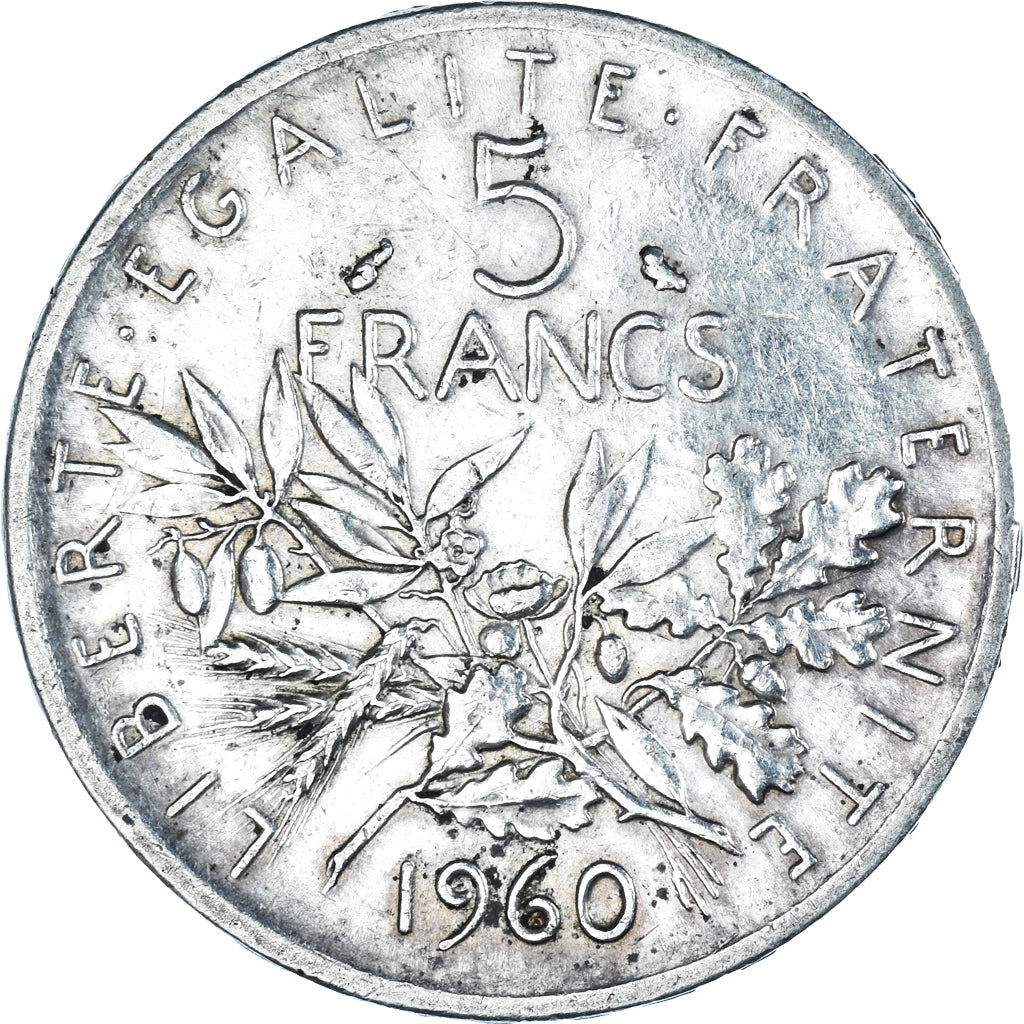 Monnaie, France, Semeuse, 5 Francs, 1960, Paris, TTB, Argent, Gadoury:770